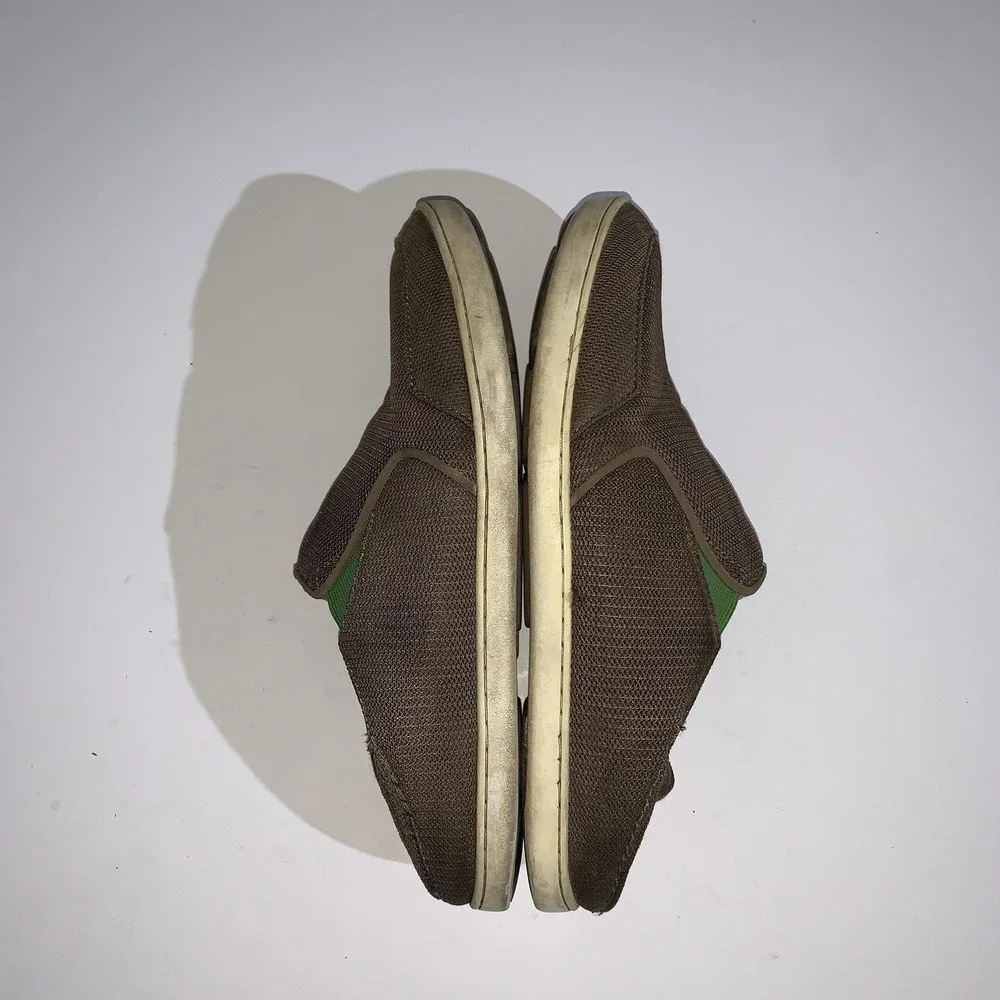 OluKai Nohea Mesh Shoes Mens Size 11.5 Brown Slip On Loafers Casual Comfort